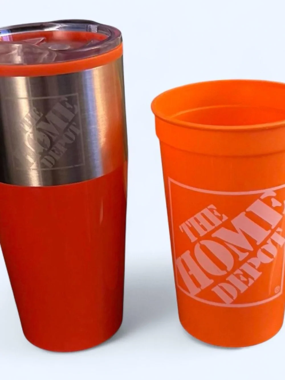 Orange Insulated Tumbler and Logo Cup Set